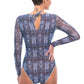 Snake Blue One-Piece Swimsuit