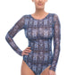 Snake Blue One-Piece Swimsuit