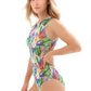 Tropical Vibes One-Piece Sleeveless Swimsuit
