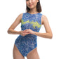 Waves One-Piece Sleeveless Swimsuit